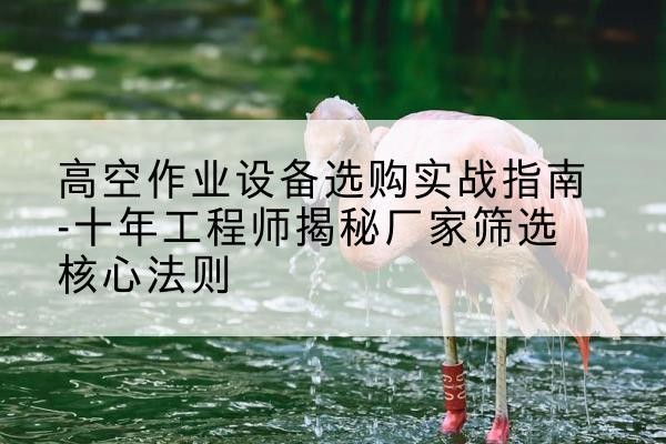 洪江剪叉式升降机厂家-高空作业设备选购实战指南-十年工程师揭秘厂家筛选核心法则